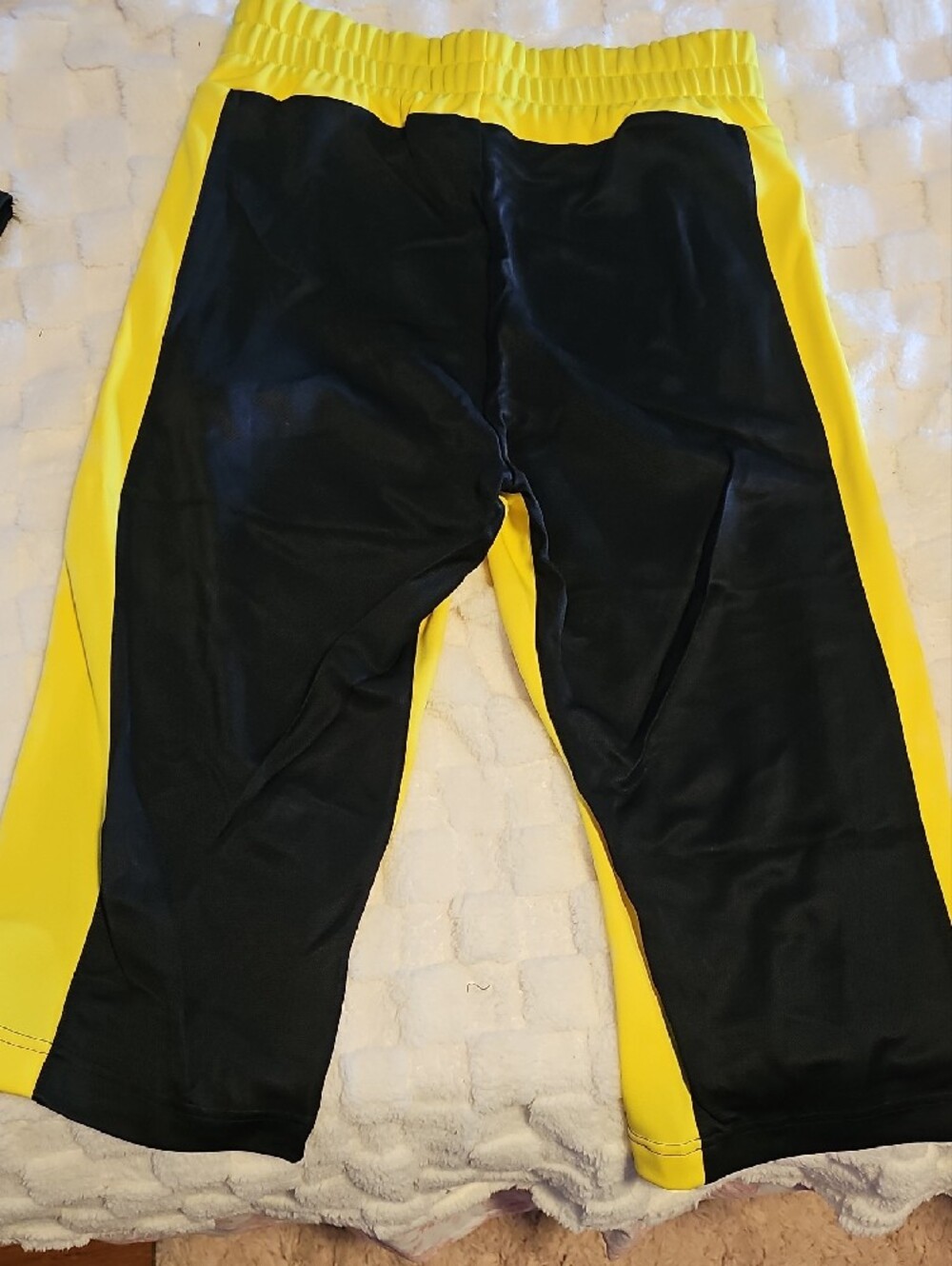 🔥 New Palm Angels Men's Classic Track Shorts Black Yellow - Size Medium Authent - Picture 6 of 11